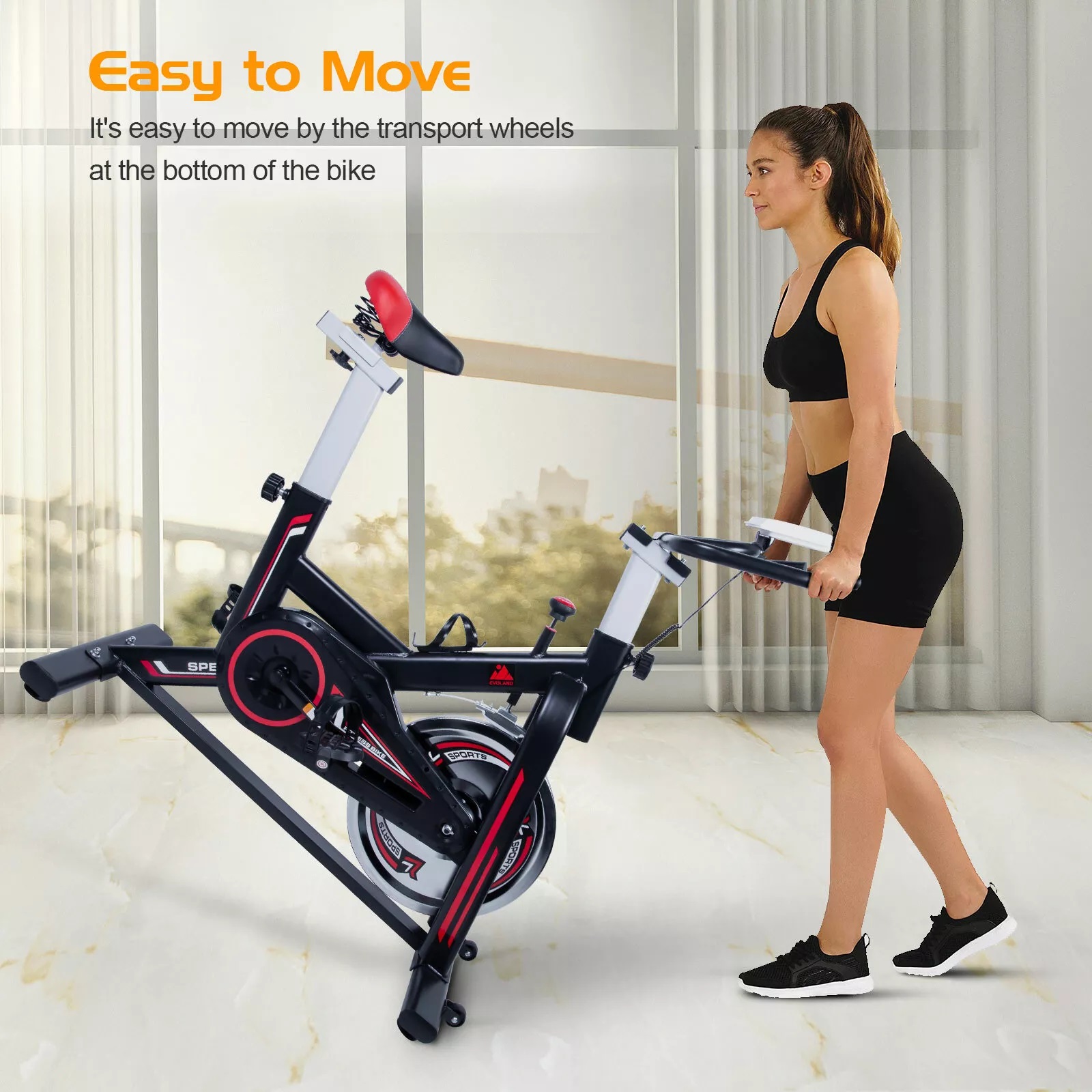 6kg Flywheel Stationary Spinning Cardio Exercise Bike