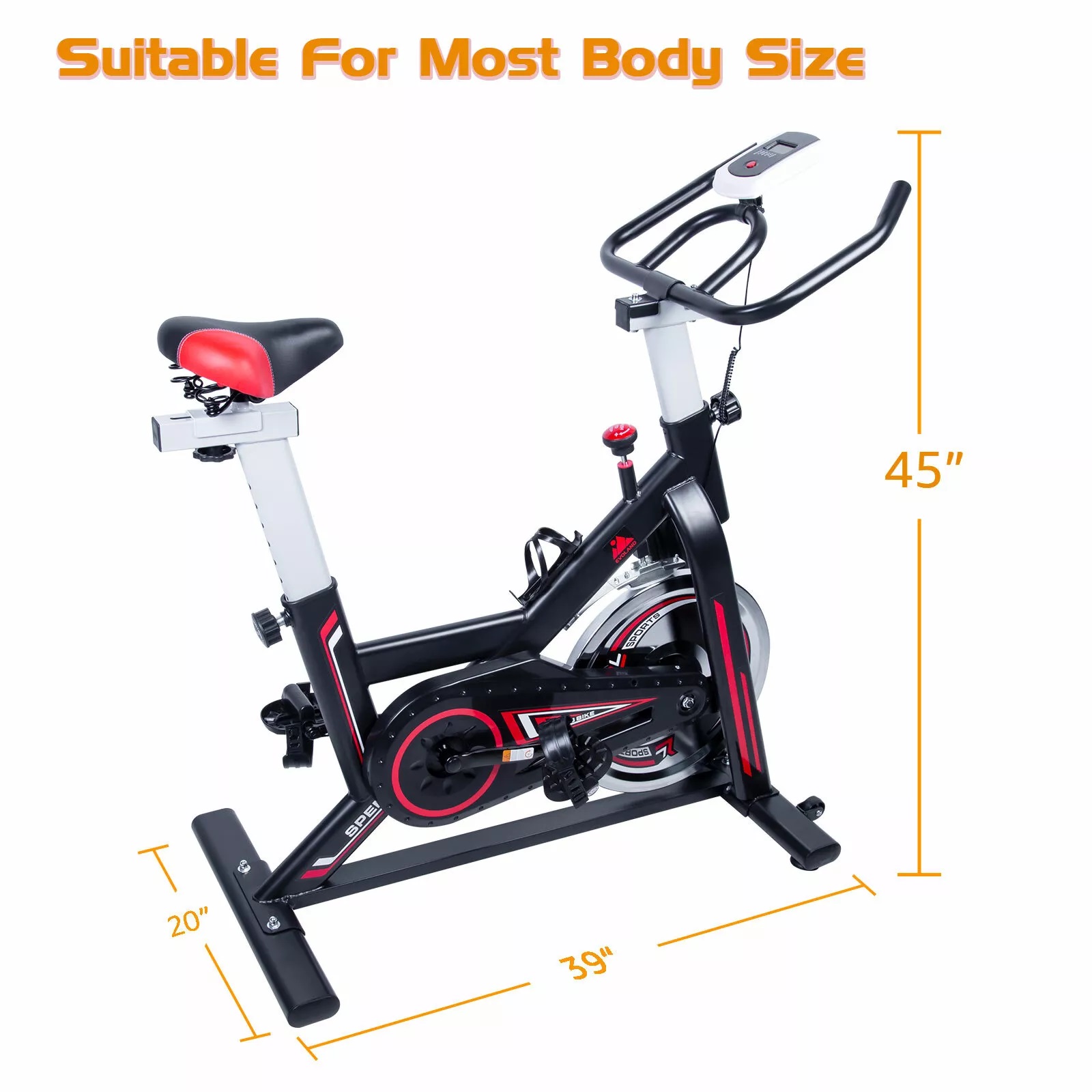 6kg Flywheel Stationary Spinning Cardio Exercise Bike