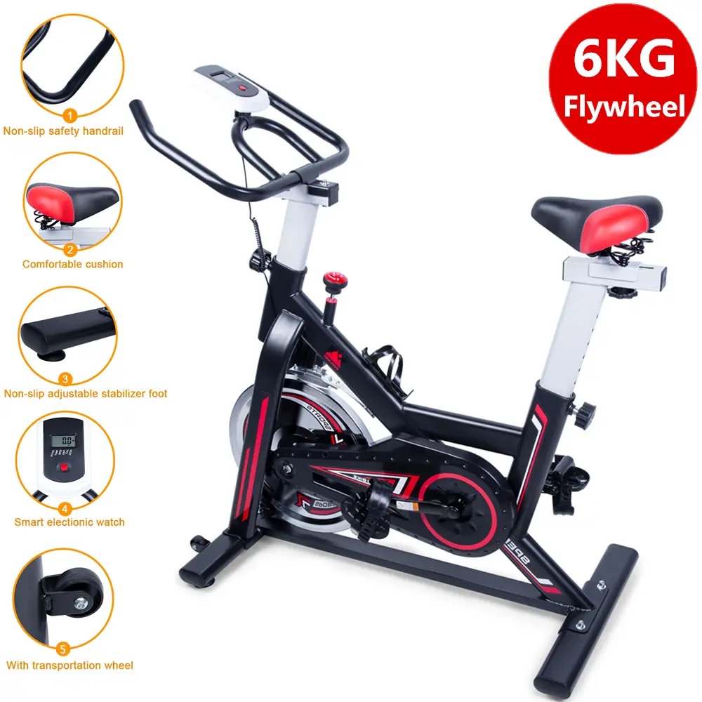 6kg Flywheel Stationary Spinning Cardio Exercise Bike