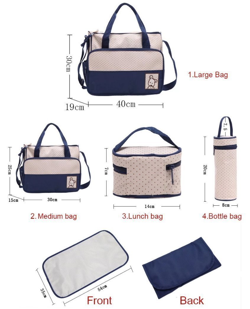 5in1 Maternity Baby Diaper Bag