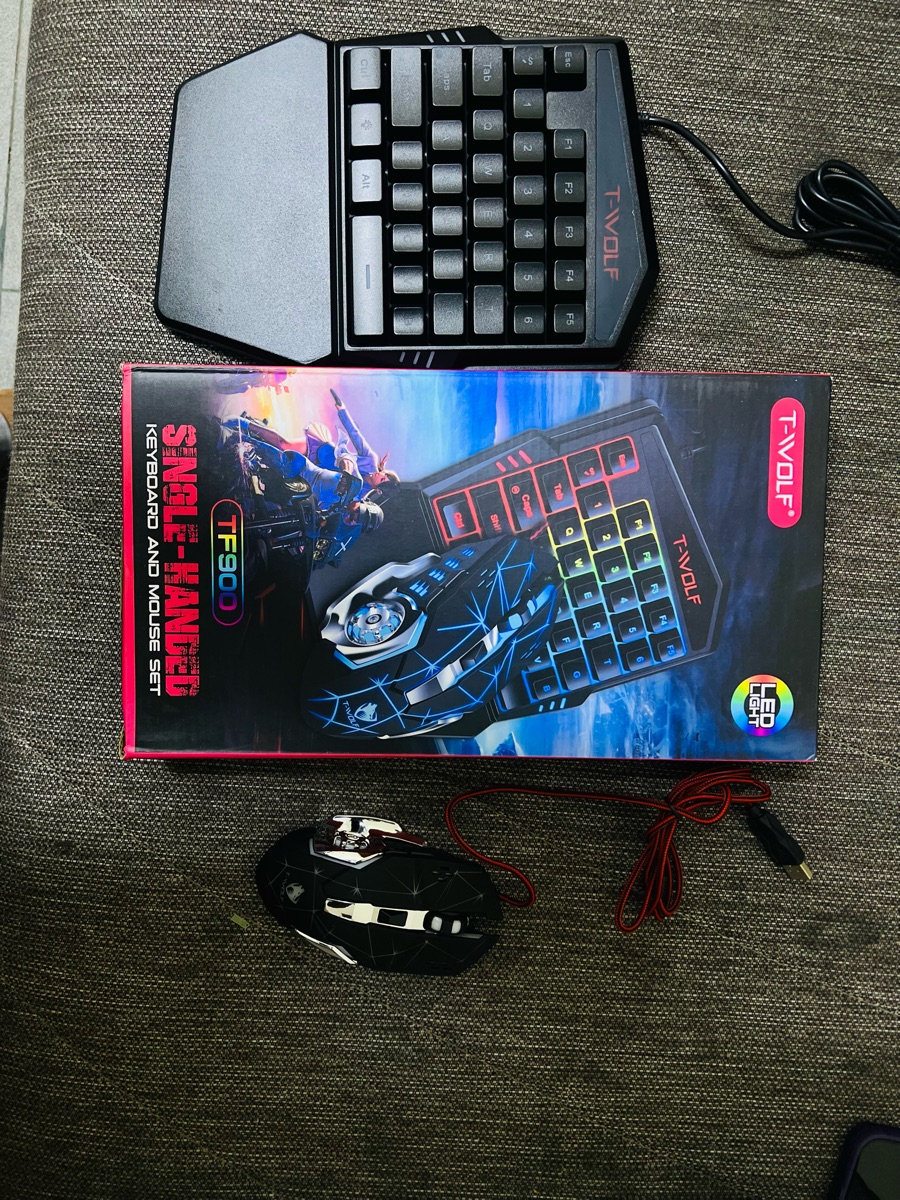 T Wolf Tf900 One Handed Gaming Keyboard And Mouse Set
