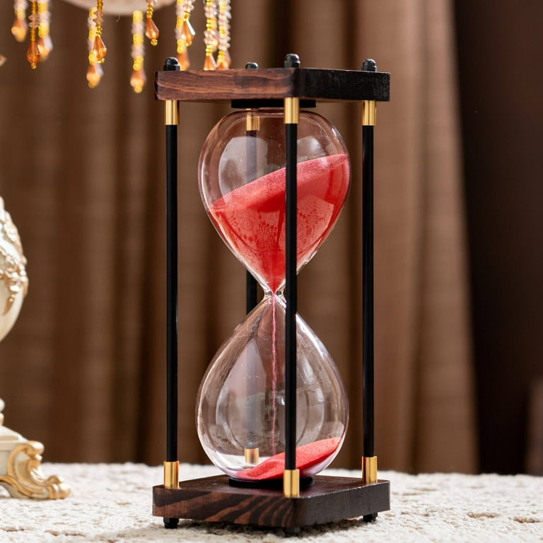 Large Sand Timer, Hourglass Timer 60 Minutes,Vintage Wooden Hour Glass