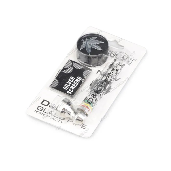 3in1 Glass Smoking Pipe 93mm