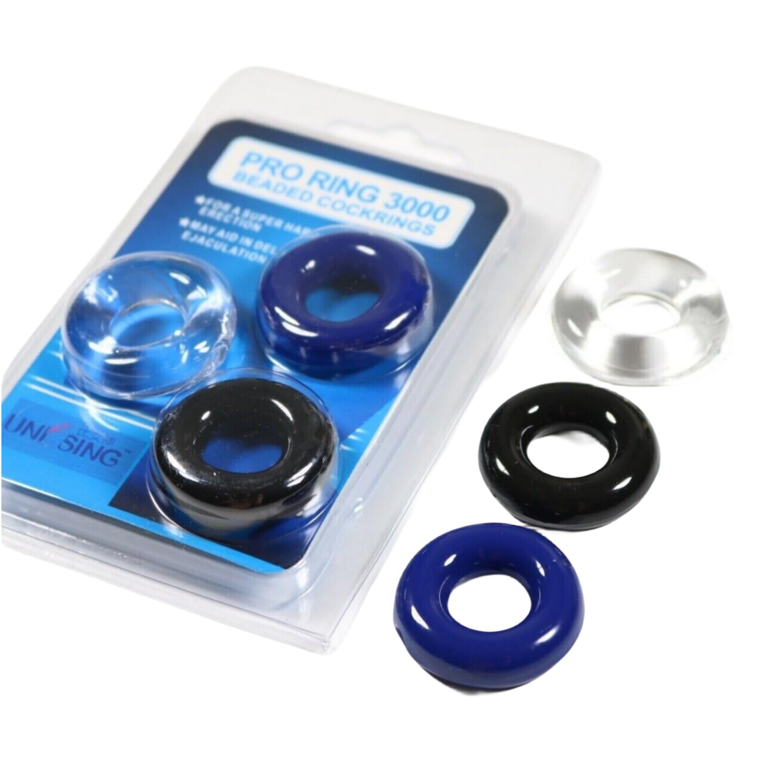 Silicone Cock Ring Stay Hard Delay Timing Flexible Penis Ring (Pack of 3 Ring)